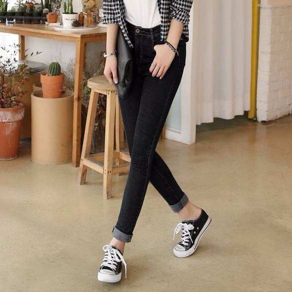 korean fashion skinny jeans